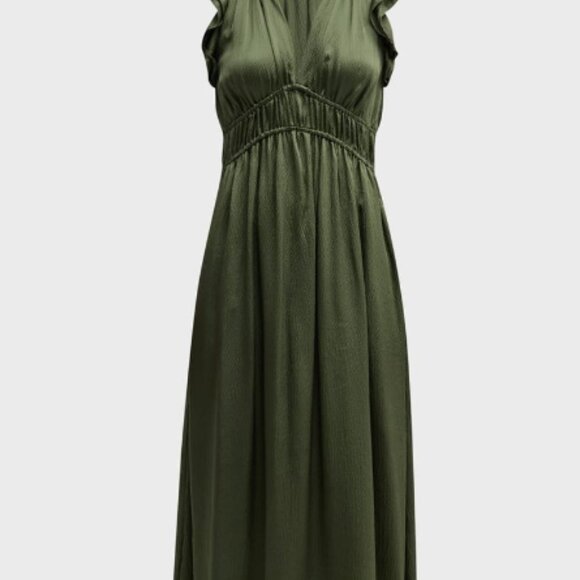 XÍRENA Posey Ruffle Shirred Silk Dress - Picture 4 of 11